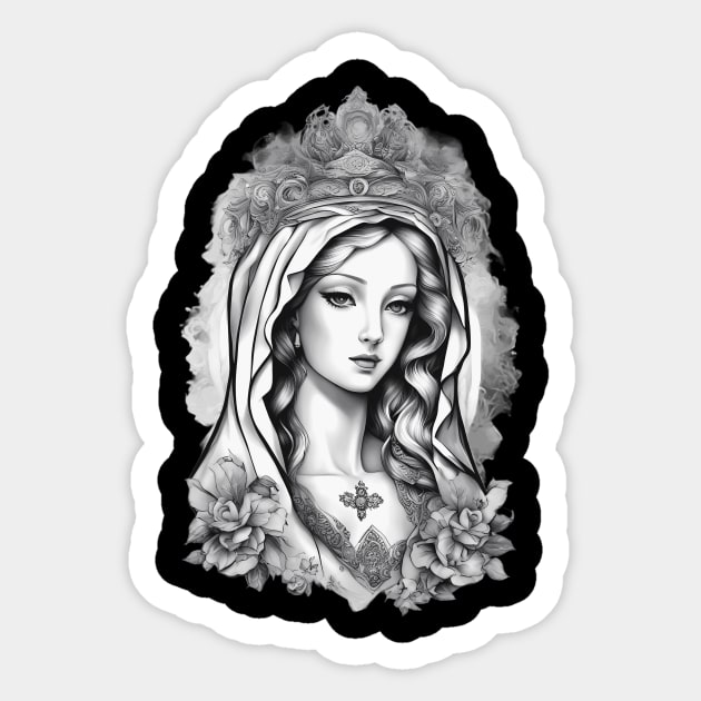 Holy Mother of God Sticker by animegirlnft